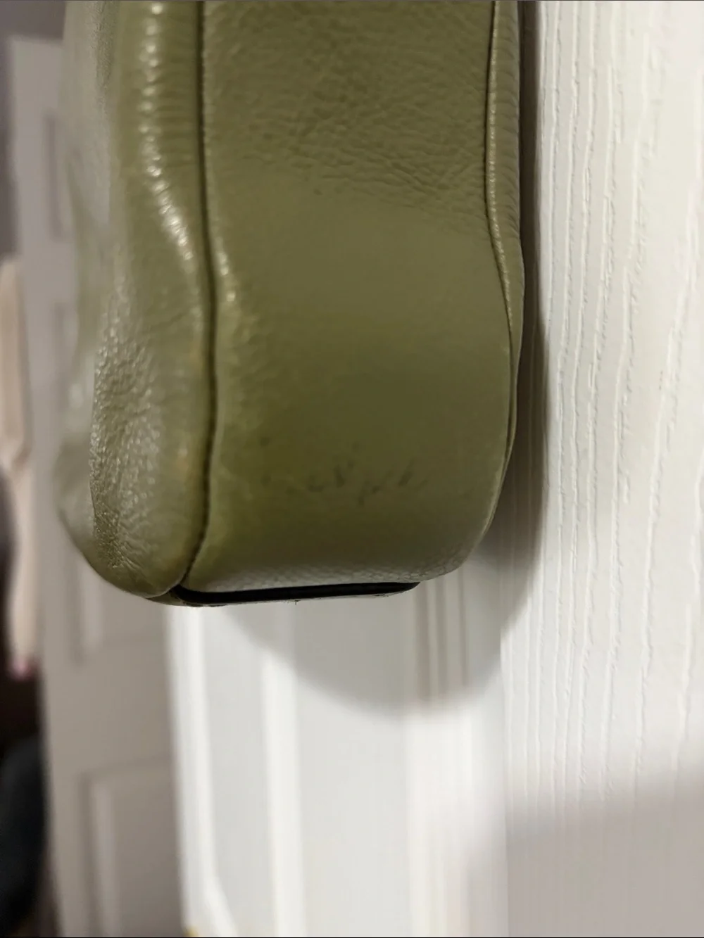 Coach f71745. Mens Olive Green Crossbody Sling Bag - Minimal Leather Design